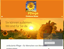 Tablet Screenshot of pflege-christiane-ricker.de